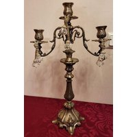 3-Armiger Messingleuchter Kerzenleuchter Im Jugendstil H Ca. 54 cm, B 33 cm 3-Armiger Messingleuchter Kerzenleuchter Im Jugendstil H Ca. 54 cm, B 33 cm von rippchensvintageshop