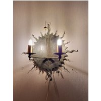 Wandlampe Mit Planetarer Ornamentik | Teilrestauriert von rippchensvintageshop