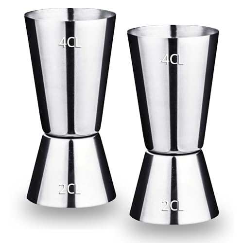 Cocktail Messbecher Set - 2er Pack, 2cl & 4cl Dual Spirit Measure Cup - Cocktail Messbecher - Edelstahl Barmaß für perfekte Cocktails - Präzise Skala für Bars und Zuhause Cocktail Messbecher Set - 2er Pack, 2cl & 4cl Dual Spirit Measure Cup - Cocktail Messbecher - Edelstahl Barmaß für perfekte Cocktails - Präzise Skala für Bars und Zuhause von ririess