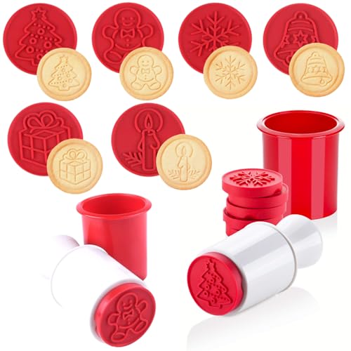 Weihnachts-Plätzchen-Stempel-Set-Weihnachtsbaum,Lebkuchenmann,Schneeflocken,Glocken,Weihnachtsgeschenke,Weihnachtskerzen-1 Packung Cookies Prägeformen Backen Dekorationswerkzeuge Weihnachts-Plätzchen-Stempel-Set-Weihnachtsbaum,Lebkuchenmann,Schneeflocken,Glocken,Weihnachtsgeschenke,Weihnachtskerzen-1 Packung Cookies Prägeformen Backen Dekorationswerkzeuge von ririess