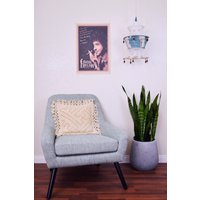 Makramee Hängelaterne 70Er Deadstock Indien Baumwolle Gehäkelt Boho Lampe Dream Hippie Hängelampe von riseintothesun