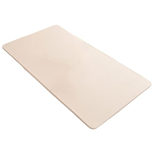 rismart Elastisch Tischtuch Pu-Leder Rechteckig Wasserdicht Ölbeständig Tischdecke Tisch Stoff Beige,80 x 120 cm von rismart