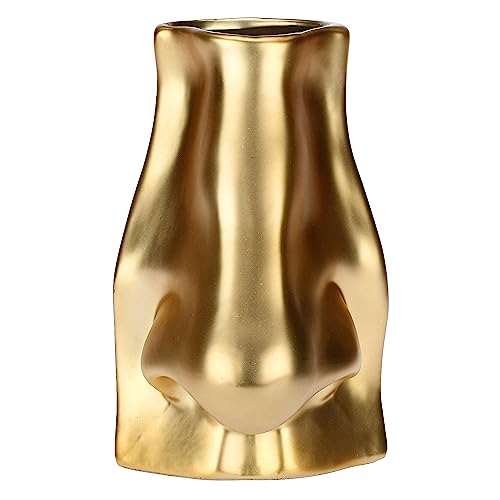 RITUALI DOMESTICI - Goldene Vase in Form Einer großen Nase aus Keramik Augusto von rituali domestici