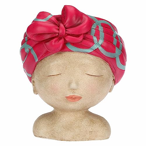 rituali domestici - Cachepot geschlossene Augen Turban Fuchsia Medea von rituali domestici