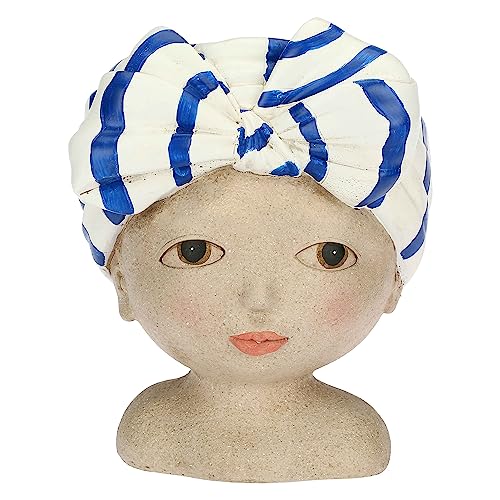 rituali domestici - Cachepot offene Augen Turban weiß Medea von rituali domestici