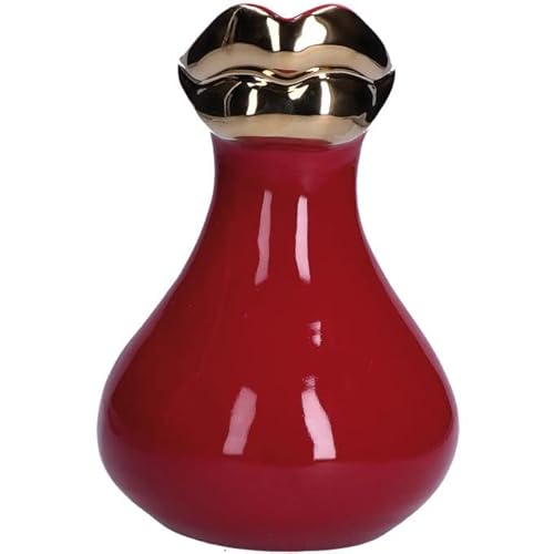 rituali domestici Vase Mund Rot und Gold in Stoneware Denken Sie Mich an von rituali domestici