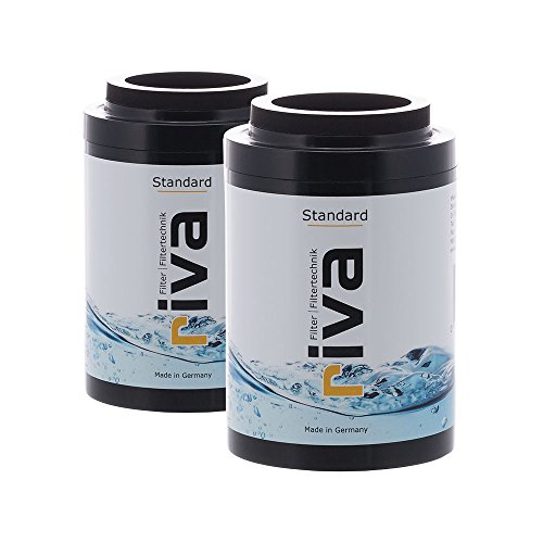 riva Filter | STANDARD Duschfilter 2er-Set Ersatzkartuschen, Wasserfilter - schützt vor Chlor und Schadstoffen. Reduziert Kalk-Belag, Hzwo-kompatibel von riva Filter | Filtertechnik