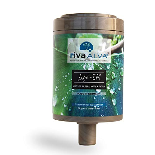 rivaALVA Life-EM Trinkwasserfilter Ersatzkartusche, Blockaktivkohle mit EM Keramik, filtert Schadstoffe wie Chlor, Mikroplastik, Medikamentenrückstände von rivaALVA