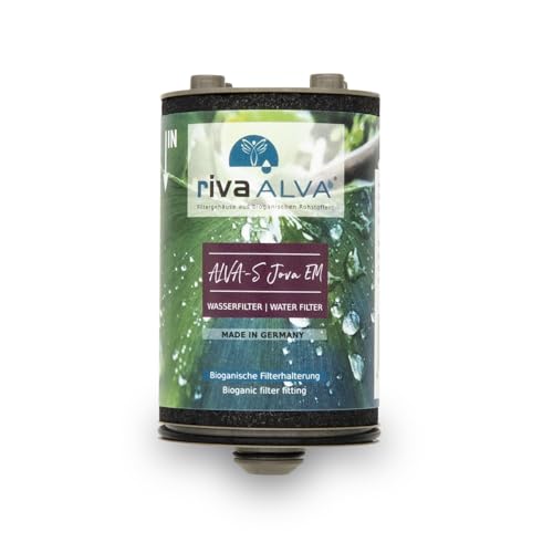 rivaALVA-S Jova EM Wasserhahnfilter Kartusche - Trinkwasserfilter mit Blockaktivkohle, Virenmembran und EM-Keramik - 2in1 Filterung und Vitalisierung von rivaALVA