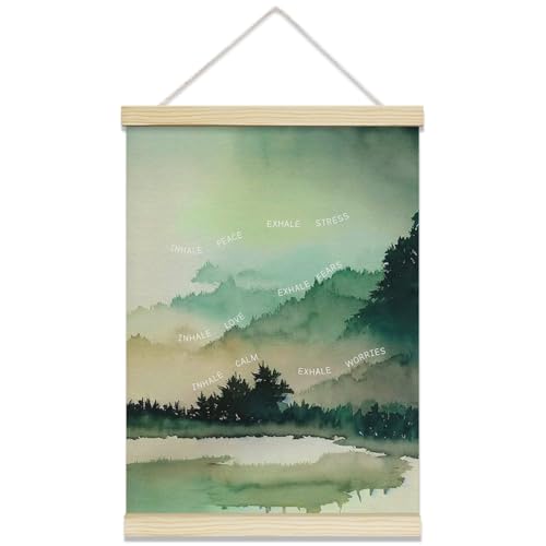 rizotus Posteraufhänger "Inhale Exhale" für psychische Gesundheit, Wandkunst, Poster, inspirierender Aufhängerrahmen für Zuhause, Schule, Beratung, Büro, Klassenzimmer, Therapie, Büro, Wanddekoration rizotus Posteraufhänger "Inhale Exhale" für psychische Gesundheit, Wandkunst, Poster, inspirierender Aufhängerrahmen für Zuhause, Schule, Beratung, Büro, Klassenzimmer, Therapie, Büro, Wanddekoration von rizotus