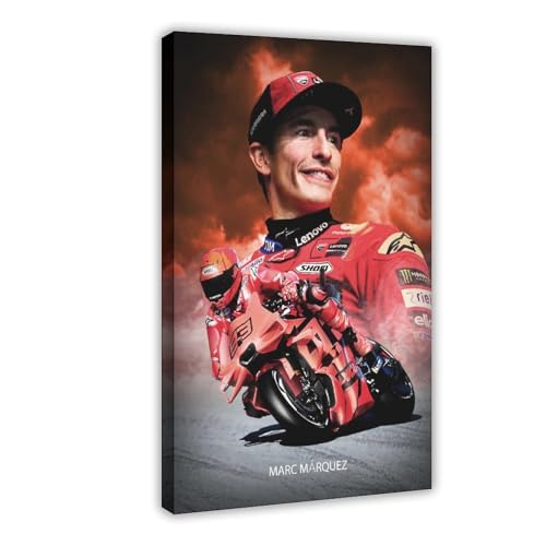rlfnde Marc Marquez MotoGP-Poster, Leinwandposter, Schlafzimmer, Dekoration, Landschaft, Büro, Raumdekoration, Geschenk, 50 x 75 cm von rlfnde