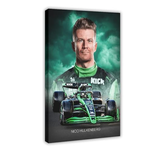 rlfnde Poster auf Leinwand, Motiv: Nico Hulkenberg, Wandkunst, Dekordruck, Bild Gemälde für Wohnzimmer, Schlafzimmer, Dekoration, 20 x 30 cm von rlfnde
