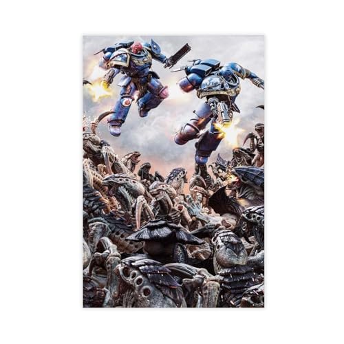 rlfnde Warhammer-Poster auf Leinwand, Schlafzimmer, Dekoration, Landschaft, Büro, Raumdekoration, Geschenk, 30 x 45 cm von rlfnde