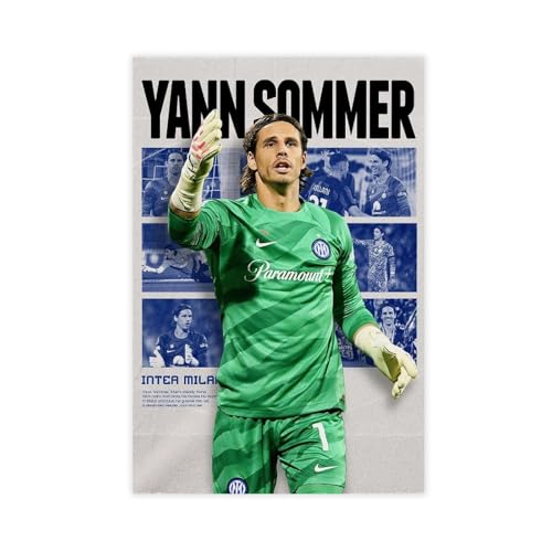 rlfnde Yann Sommer Inter Mailand Poster auf Leinwand, Schlafzimmer, Dekoration, Landschaft, Büro, Raumdekoration, Geschenk, 30 x 45 cm von rlfnde