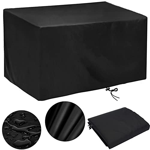 Abdeckung Gartenmöbel Winterfest, Abdeckplane Gartenmöbel 215x135x74cm Wasserdicht Gartentisch Abdeckung Schutzhülle für Gartenmöbel Rechteckige Winddicht - Schwarz (215x135x74cm) von rngcpto