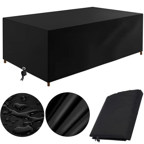 Gartenmöbel Abdeckung Wasserdicht 120x85 Multi Größe Abdeckplane Gartenmöbel Winterfest Schutzhülle Gartenmöbel Terrasse Abdeckungen für Gartenmöbel Sets Tische Stühle (Schwarz 120x85x75cm) von rngcpto