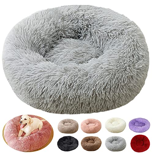 Hundekissen, Anti-Stress, XXL, große Größe, Hundebett, XXL, Puppy Love, Anti-Stress-Körbchen, orthopädisch, mittelgroß (60 cm, Hellgrau) von rngcpto