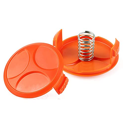 Trimmer Spool Cap, 2 Stück Spulendeckel Ersatz Federn Ersatzteile Zubehör Kompatibel Fadenspule Ersatzspulenkappe für AFS Trimmer Spool ABS Material Kompatibel mit Black-Decker RC-100-P (2 Stück) von rngcpto