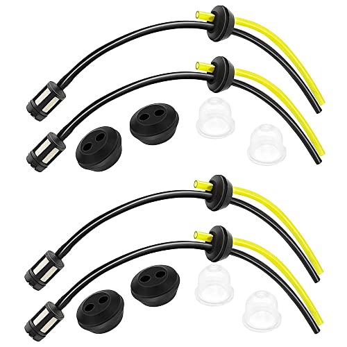 Universal Benzinschlauch Dichtung für Motorsense Freischneider Universal Benzinfilter Kit für Erdbohrer Heckenschere Hochentaster Trimmer Mower (4 Set) von rngcpto