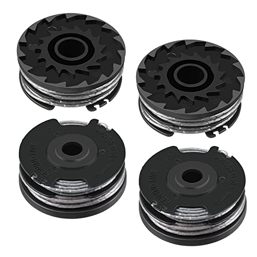 4 Stücke Fadenspulen für Bosch Trimmer Rasentrimmer F016800351 ART 24, 27, 30 und ART 30-36 LI Ersatzspule Rasentrimmerfaden Rasentrimmerspulen, 6 m x 1,6 mm von rngcpto