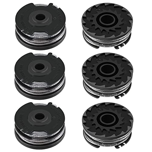 6 Stücke Fadenspulen für Bosch Trimmer Rasentrimmer F016800351 ART 24, 27, 30 und ART 30-36 LI Ersatzspule Rasentrimmerfaden Rasentrimmerspulen, 6 m x 1,6 mm von rngcpto