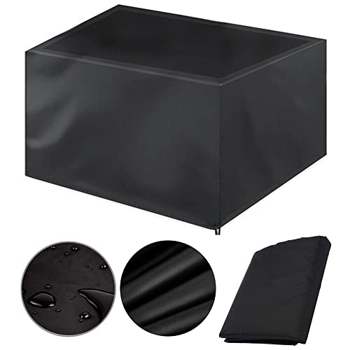 rngcpto Abdeckung Gartenmöbel Winterfest 140x90x70cm Schutzhülle Gartentisch Abdeckung Wasserdicht Abdeckhaube Abdeckplane für Gartenmöbel Rechteckige - Schwarz (140x90x70cm) von rngcpto