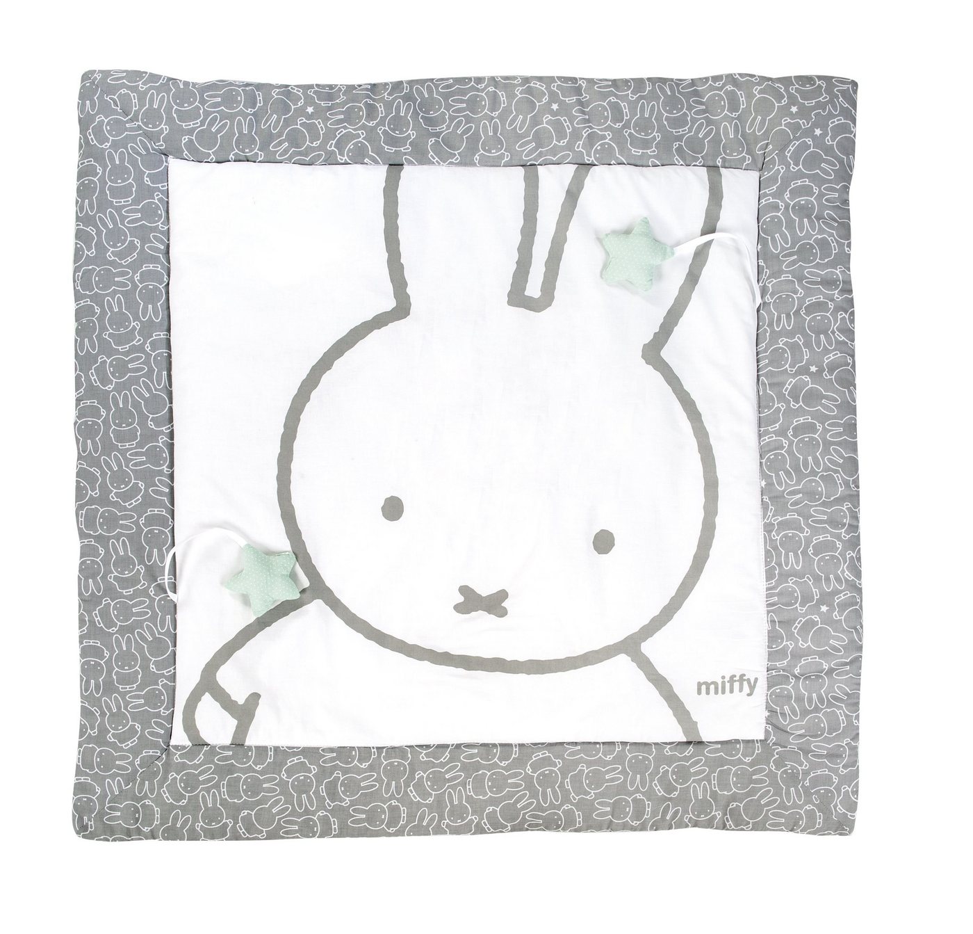 Babydecke Krabbeldecke roba MIFFY (LBH 100x100x4 cm) LBH 100x100x4 cm grau, roba® von roba®