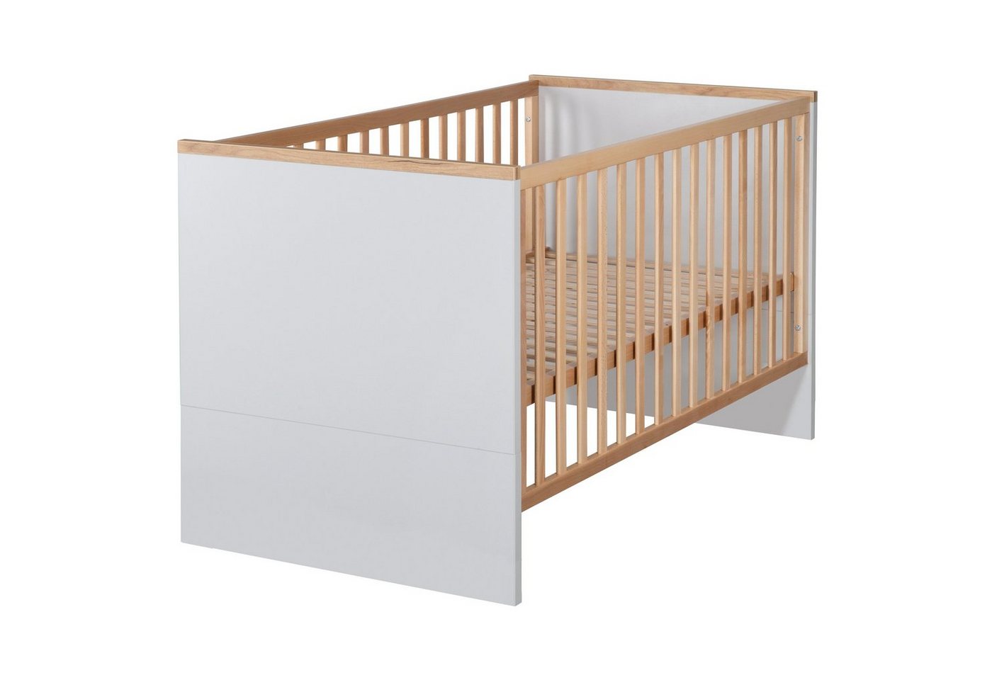 roba® Babybett Tobi, Gitterbett höhenverstellbar, umbaubar, mitwachsend - Holz aus Buche von roba®