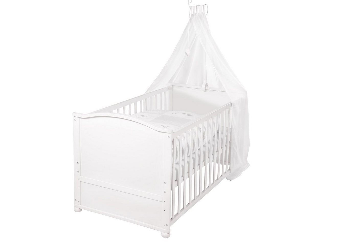 roba® Babybett Komplettbettset Fox & Bunny, Gitterbett inkl. Matratze, Bettwäsche & Himmel - höhenverstellbar von roba®