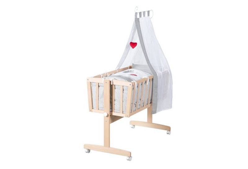 roba® Babybett Komplettwiegenset, mit Rollen inkl. Bettausstattung & Himmel von roba®