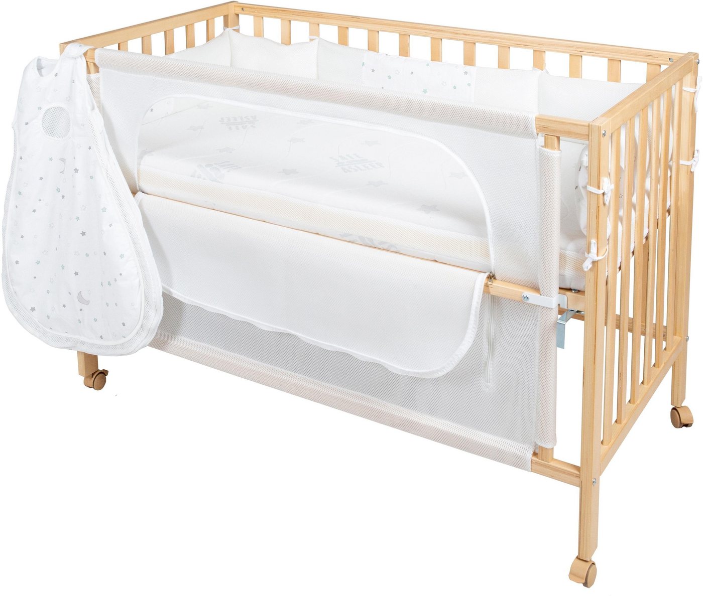 roba® Babybett Room Bed, safe asleep®, Sternenzauber natur, 4-tlg. von roba®