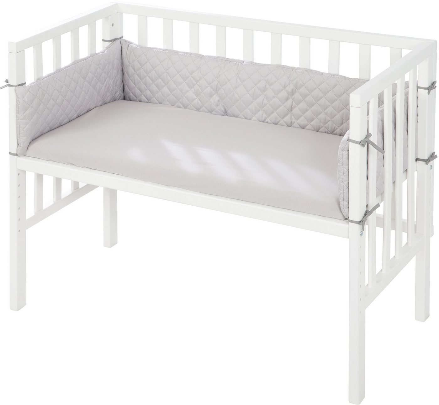 roba® Beistellbett 2in1 roba Style, weiß, mit Matratze, Nestchen und Sicherheitsbarriere von roba®