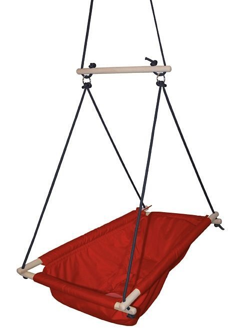 roba® Hängematte Hängesitz, rot, mitwachsende Babyschaukel mit Bauchgurt & Polster von roba®
