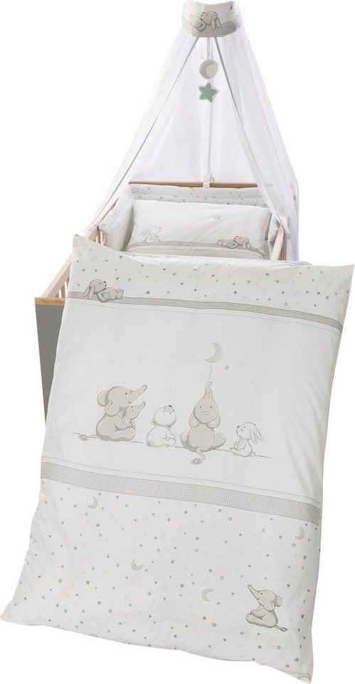 roba® Himmelbettgarnitur Sternenzauber, 4-tlg., mit Bettwäsche, Nestchen und Himmel von roba®