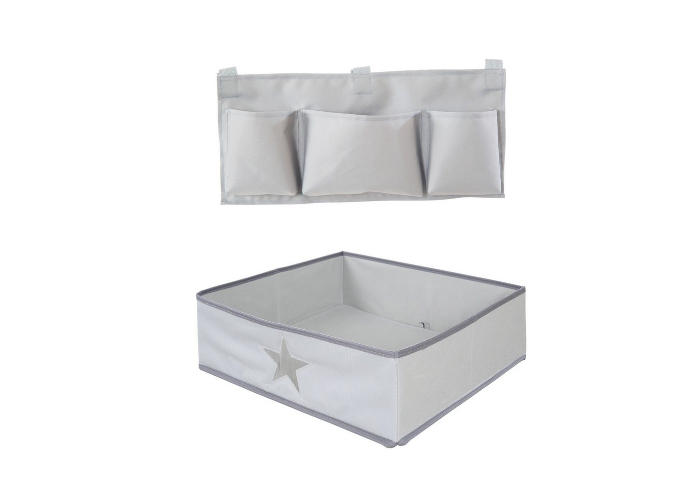 roba® Hochstuhl Organiser Set für roba Hochstühle (2-tlg) - Mit Stern Motiv, Für Sit Up & Born Up Babyhochstühle - Box & Tasche zum Einhängen von roba®