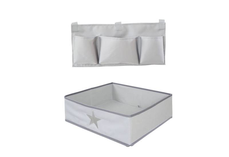 roba® Hochstuhl Organiser Set für roba Hochstühle (2-tlg) - Mit Stern Motiv, Für Sit Up & Born Up Babyhochstühle - Box & Tasche zum Einhängen von roba®
