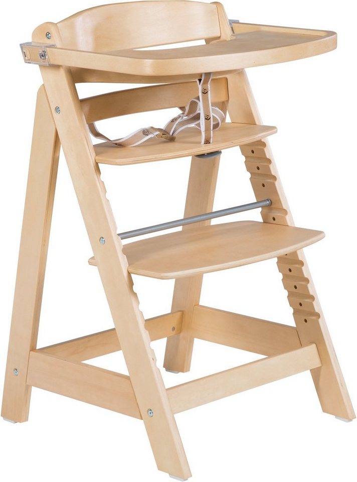 roba® Hochstuhl Treppenhochstuhl Sit Up Click & Fun, natur, aus Holz von roba®