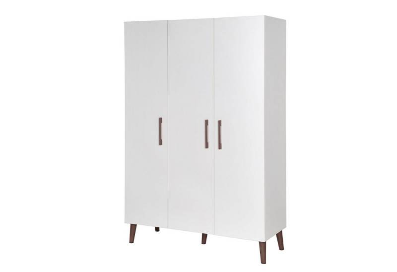 roba® Kinderkleiderschrank Max 3-türiger Schrank für Kinderzimmer - Füße & Griffe in Dunkelgrau von roba®