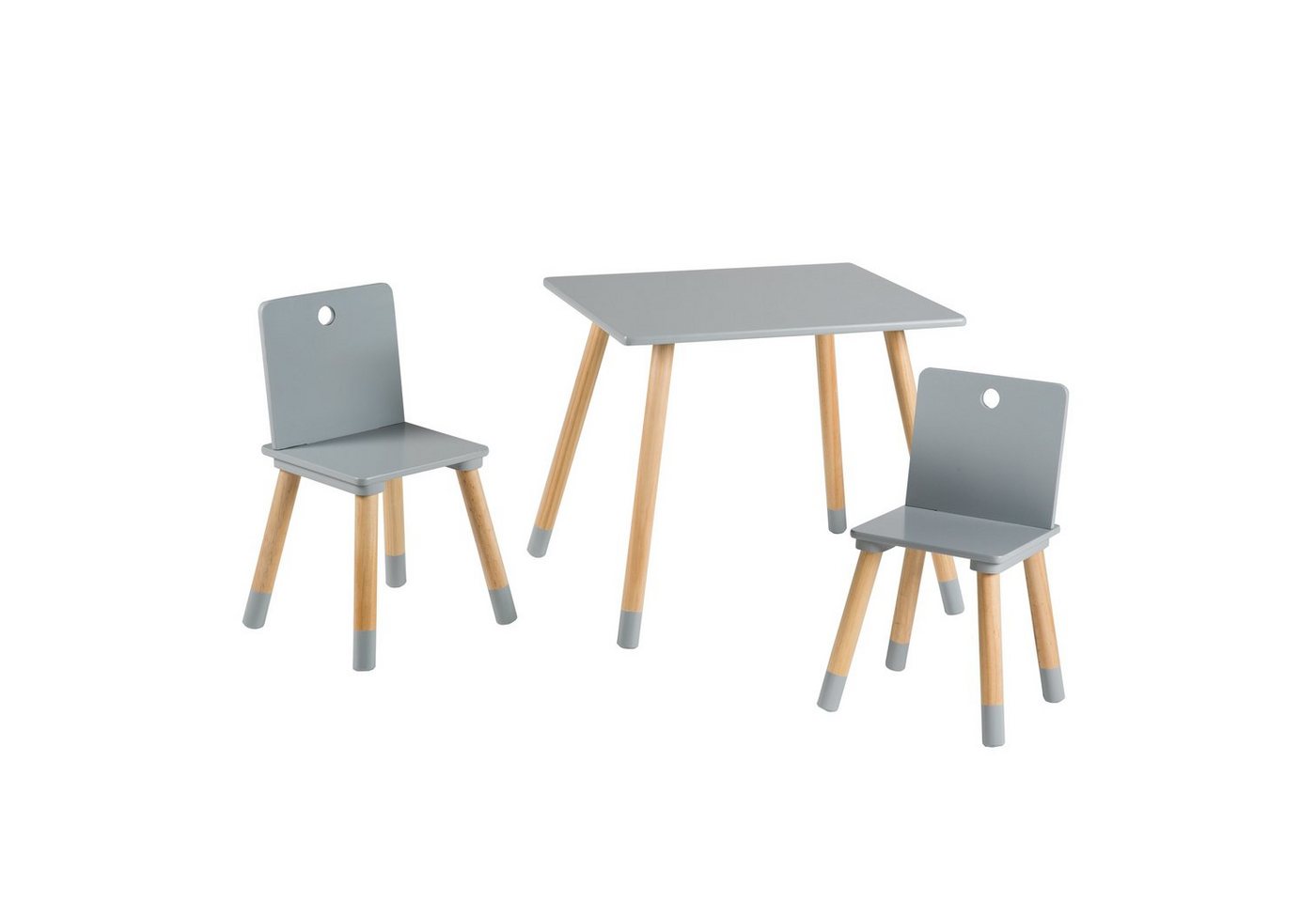 roba® Kindersitzgruppe Kindermöbel Set, (3-tlg), 2 Kinderstühlen & 1 Tisch, Holz, lackiert von roba®