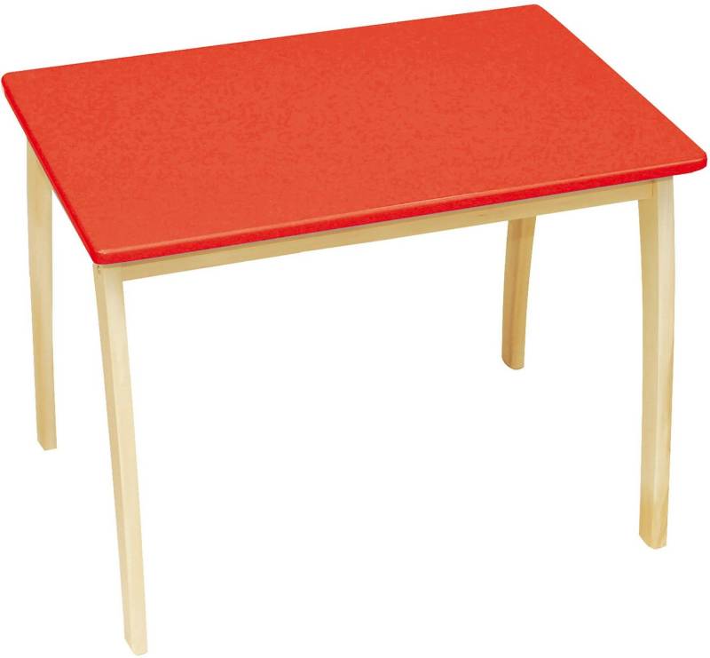 roba® Kindertisch mit farbig lackierter Tischplatte, rot von roba®