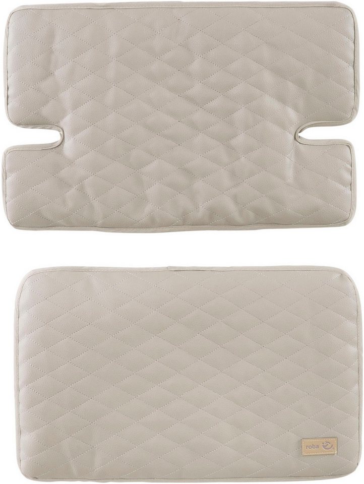 roba® Sitzverkleinerer Greyish gesteppt, (Set, 2-tlg), passend zu den Hochstühlen 'Nature Up' von roba®