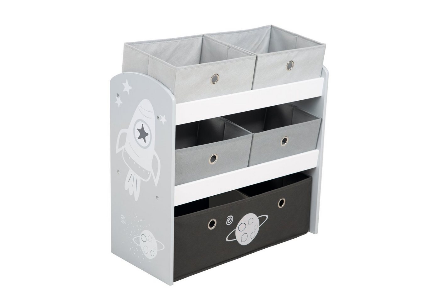 roba® Standregal Spielregal, Spielzeug- & Aufbewahrungs-Regal, inkl. 5 Stoffboxen von roba®