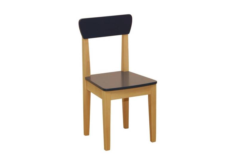 roba® Stuhl Kinderstuhl, mit Lehne für Kinder, Holz natur & blau lackiert von roba®