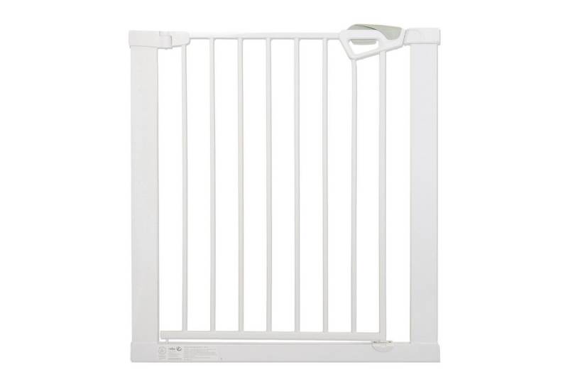 roba® Türschutzgitter easySafe+ Tür- & Treppenschutzgitter Metall - Verstellbreite 75-82 cm, TÜV-geprüft - Ampelverschluss 90°-Stopp - Bohrfrei - Von 0-24 Monaten von roba®