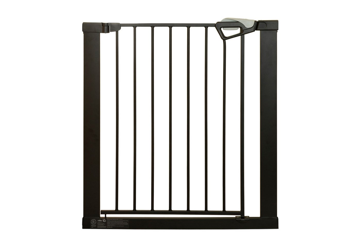 roba® Türschutzgitter easySafe+ Tür- & Treppenschutzgitter Metall - Verstellbreite 75-82 cm, TÜV-geprüft - Ampelverschluss 90°-Stopp - Bohrfrei - Von 0-24 Monaten von roba®