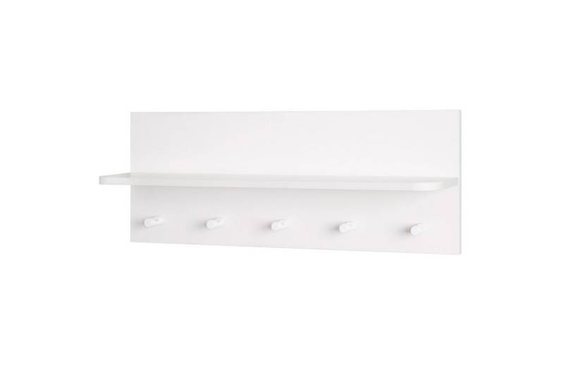 roba® Wandgarderobe Wandregal, in Lichtgrau oder weiß, Wandregal mit Ablage, 5 Haken von roba®