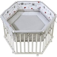 [NEUWERTIG] Roba Laufgitter Adam & Eule Laufstall 6 Eckig Krabbelgitter Weiß 120 Cm B-Ware von roba