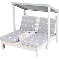 roba 2er-Gartenliege für Kinder - 85x91x88cm - grau - Holz von roba