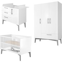 roba Babyzimmer-Komplettset "Mika", (Set, 3 St., Kombi-Kinderbett, Kleiderschrank, Wickelkommode) von roba