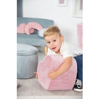 roba Kinderhocker in Herzform „Lil Sofa“, bequemer Hocker mit Samtstoff in Mauve bezogen, Pouf von roba